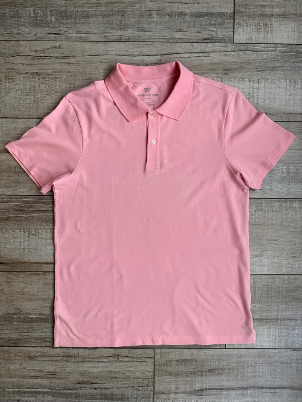 Mack Weldon Pink Short-Sleeve Polo